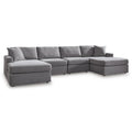  Manufacturer Color_Granite -- Modmax 92104S19 4 pc Double Chaise Sectional IMAGE 1