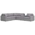  Manufacturer Color_Granite -- Modmax 92104S7 6 pc Sectional with Storage Console IMAGE 1