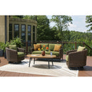  Signature Design by Ashley Horizon Hall P572-821 Swivel Lounge with Cushion IMAGE 9