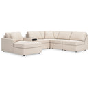  Manufacturer Color_Oyster -- Modmax 92103S24 6 pc Sectional with Chaise and Audio Console IMAGE 1