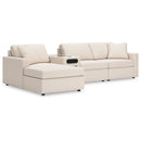  Manufacturer Color_Oyster -- Modmax 92103S38 4 pc Sectional with Chaise and Audio Console IMAGE 1