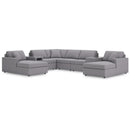 Manufacturer Color_Granite -- Modmax 92104S31 8 pc Double Chaise Sectional with Audio and Storage Consoles IMAGE 1