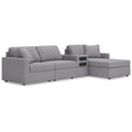  Manufacturer Color_Granite -- Modmax 92104S37 4 pc Sectional with Chaise and Audio Console IMAGE 1