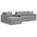  Manufacturer Color_Granite -- Modmax 92104S38 4 pc Sectional with Chaise and Audio Console IMAGE 1