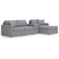  Manufacturer Color_Granite -- Modmax 92104S40 4 pc Sectional with Chaise and Storage Console IMAGE 1