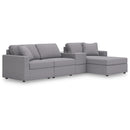  Manufacturer Color_Granite -- Modmax 92104S40 4 pc Sectional with Chaise and Storage Console IMAGE 1