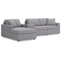  Manufacturer Color_Granite -- Modmax 92104S41 4 pc Sectional with Chaise and Storage Console IMAGE 1