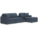  Manufacturer Color_Ink -- Modmax 92121S37 4 pc Sectional with Chaise and Audio Console IMAGE 1