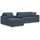  Manufacturer Color_Ink -- Modmax 92121S38 4 pc Sectional with Chaise and Audio Console IMAGE 1