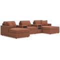  Manufacturer Color_Spice -- Modmax 92102S49 5 pc Double Chaise with Audio Consoles IMAGE 1