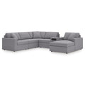  Manufacturer Color_Granite -- Modmax 92104S51 6 pc Sectional with Audio System and Chaise IMAGE 1