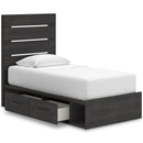  Size_Twin -- Hollivern PCB2108B17 Twin Panel Storage Bed IMAGE 2