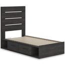  Size_Twin -- Hollivern PCB2108B17 Twin Panel Storage Bed IMAGE 6