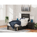  Size_Twin -- Hollivern PCB2108B17 Twin Panel Storage Bed IMAGE 7