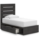  Size_Twin -- Hollivern PCB2108B18 Twin Panel Bed with Storage IMAGE 2