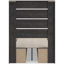  Size_Twin -- Hollivern PCB2108B18 Twin Panel Bed with Storage IMAGE 5