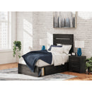  Size_Twin -- Hollivern PCB2108B18 Twin Panel Bed with Storage IMAGE 7