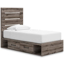  Size_Twin -- Graystorm PCB2405B19 Twin Panel Bed with Storage IMAGE 1