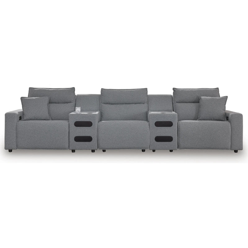  Manufacturer Color_Salt and Pepper -- Signature Design by Ashley ModMax II Power Reclining Fabric 5 pc Sectional IMAGE 1