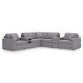  Manufacturer Color_Granite -- Modmax 92104S69 7 pc Balanced Sectional with Audio and Storage Consoles IMAGE 1