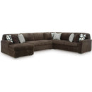  Manufacturer Color_Chocolate -- Midnight-Madness 98104S4 4 pc Sectional with Chaise IMAGE 1