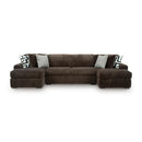 Manufacturer Color_Chocolate -- Midnight-Madness 98104S5 3 pc Sectional with Chaise IMAGE 1