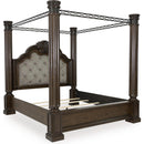  Size_California King -- Maylee B947B11 California King Canopy Bed IMAGE 1