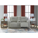 Manufacturer Color_Alloy -- Forest Lake PC6420318 Power Reclining Loveseat with Console and Adjustable Headrest IMAGE 7