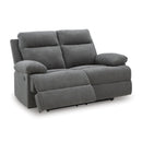  Manufacturer Color_Charcoal -- Side-Swipe PC9140686 Reclining Loveseat IMAGE 2