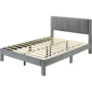  Size_Queen -- Lucia 5097LG-Q Queen Bed - Light Grey IMAGE 2