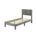  Size_Twin -- Lucia 5097LG-T Twin Bed - Light Grey IMAGE 2