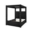 Size_Queen -- Annabelle 5114BK-Q Queen Canopy Bed - Black IMAGE 2