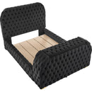  Size_Queen -- Natalia 5115BK-Q Queen Bed with Fireplace and TV Lift - Black IMAGE 1