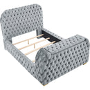  Size_Queen -- Natalia 5115GY-Q Queen Bed with Fireplace and TV Lift - Grey IMAGE 2