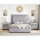  Size_Queen -- Reverie 5116PW-Q Queen Bed with Storage - Pewter IMAGE 3