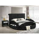  Size_Queen -- Brigitte 5202BK-Q Queen Bed - Black IMAGE 5