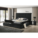  Size_Queen -- Liliana 5203BK-Q Queen Bed - Black IMAGE 4