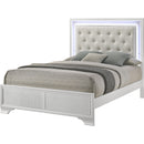  Size_Full -- Lyssa B4312-F Full Bed with LED - Oat/Frost IMAGE 1