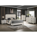  Size_Queen -- Nyomi B4900-Q Queen Bed - White IMAGE 3