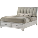  Size_Queen -- Jaymes B6582-Q Queen Storage Bed - White Mist IMAGE 1