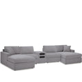  Manufacturer Color_Granite -- Modmax 92104S70 5 Piece Sectional with Audio Console IMAGE 1