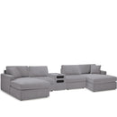 Manufacturer Color_Granite -- Modmax 92104S70 5 Piece Sectional with Audio Console IMAGE 1