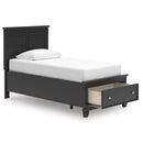  Size_Twin -- Lanolee B687B21 Twin Panel Storage Bed IMAGE 2