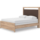 Size_Queen -- Kinlanni PCB1360B4 Queen Upholstered Panel Bed IMAGE 4