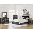  Size_Queen -- Zuraleus PCB3380B4 Queen Upholstered Panel Storage Bed IMAGE 10