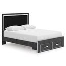  Size_Queen -- Zuraleus PCB3380B4 Queen Upholstered Panel Storage Bed IMAGE 1