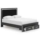  Size_Queen -- Zuraleus PCB3380B4 Queen Upholstered Panel Storage Bed IMAGE 2