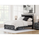  Size_Queen -- Zuraleus PCB3380B4 Queen Upholstered Panel Storage Bed IMAGE 7