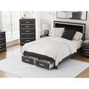  Size_Queen -- Zuraleus PCB3380B4 Queen Upholstered Panel Storage Bed IMAGE 9