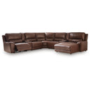  Signature Design by Ashley DeepWakes PCU62607S30 7 pc Reclining Sectional with Chaise and Storage Consoles IMAGE 1